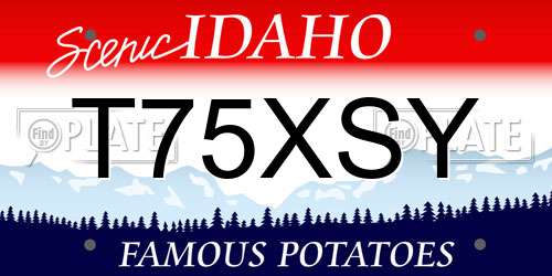 T75XSY Idaho License Plate