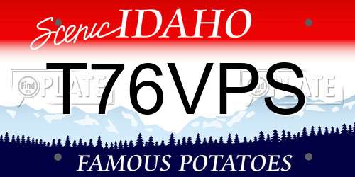 T76VPS Idaho License Plate