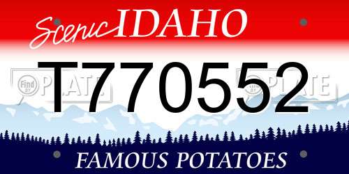 T770552 Idaho License Plate