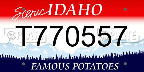T770557 Idaho License Plate