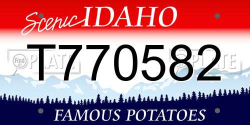 T770582 Idaho License Plate