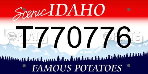 T770776 Idaho License Plate