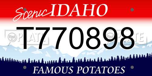 T770898 Idaho License Plate