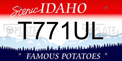 T771UL Idaho License Plate