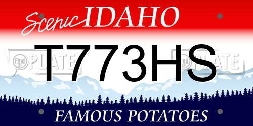 T773HS Idaho License Plate