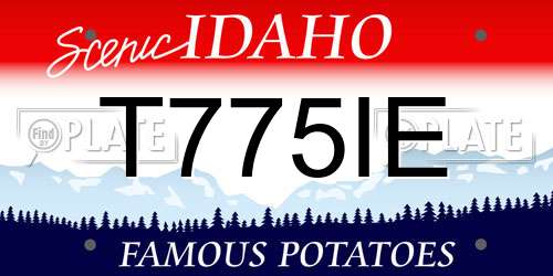 T775IE Idaho License Plate