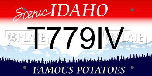 T779IV Idaho License Plate