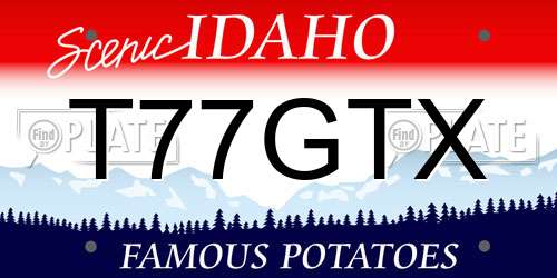 T77GTX Idaho License Plate