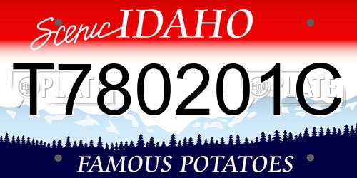 T780201C Idaho License Plate