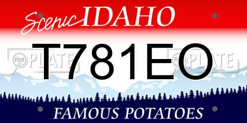 T781EO Idaho License Plate
