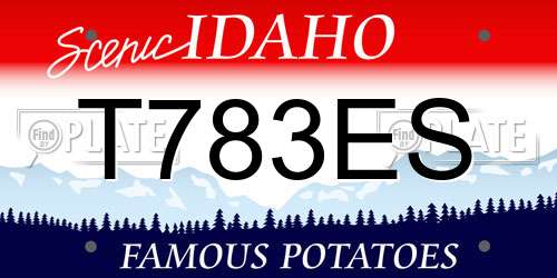 T783ES Idaho License Plate