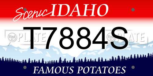 T7884S Idaho License Plate