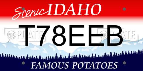 T78EEB Idaho License Plate