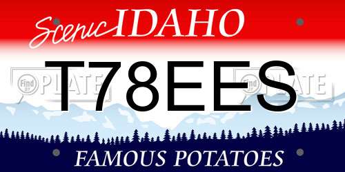 T78EES Idaho License Plate