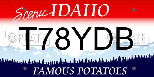 T78YDB Idaho License Plate