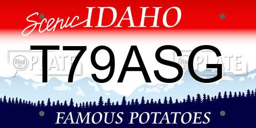 T79ASG Idaho License Plate
