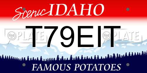 T79EIT Idaho License Plate