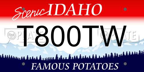 T800TW Idaho License Plate
