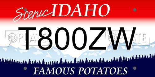 T800ZW Idaho License Plate