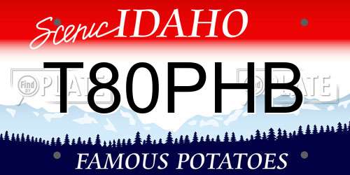 T80PHB Idaho License Plate