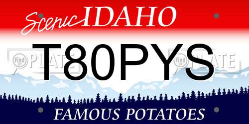 T80PYS Idaho License Plate