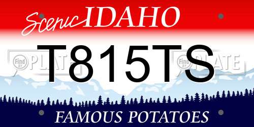 T815TS Idaho License Plate