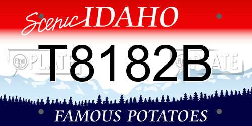 T8182B Idaho License Plate