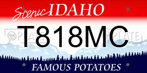 T818MC Idaho License Plate