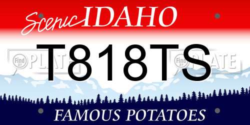 T818TS Idaho License Plate