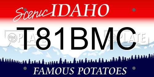 T81BMC Idaho License Plate