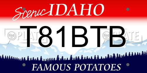 T81BTB Idaho License Plate