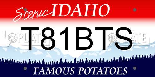 T81BTS Idaho License Plate