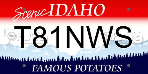 T81NWS Idaho License Plate