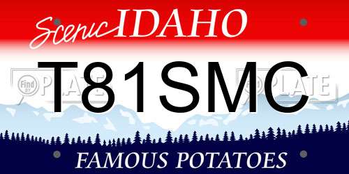 T81SMC Idaho License Plate