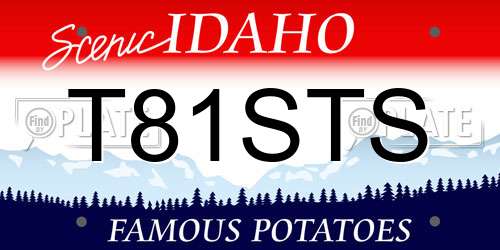 T81STS Idaho License Plate