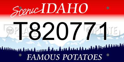 T820771 Idaho License Plate