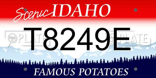 T8249E Idaho License Plate