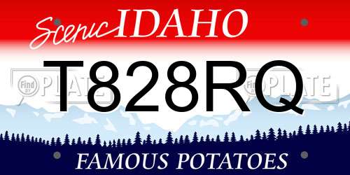 T828RQ Idaho License Plate