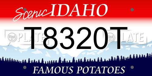 T8320T Idaho License Plate