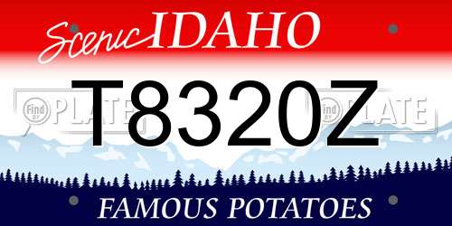 T8320Z Idaho License Plate