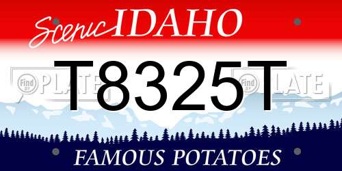T8325T Idaho License Plate