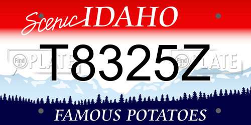 T8325Z Idaho License Plate