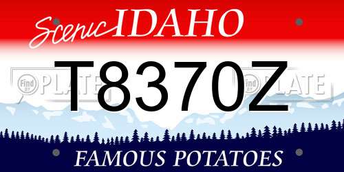 T8370Z Idaho License Plate