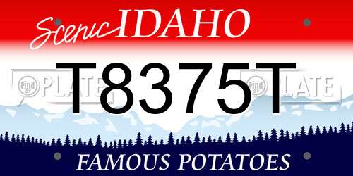 T8375T Idaho License Plate