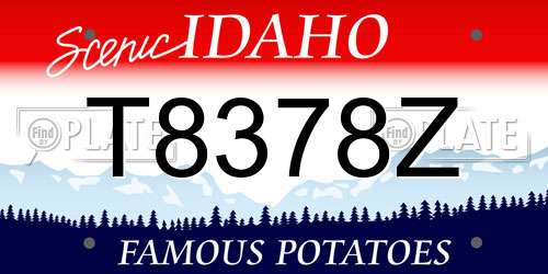 T8378Z Idaho License Plate