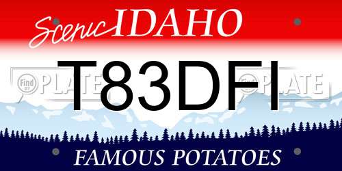 T83DFI Idaho License Plate