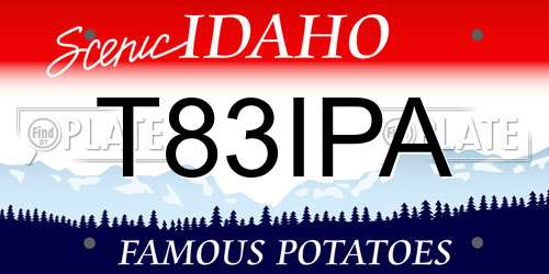 T83IPA Idaho License Plate