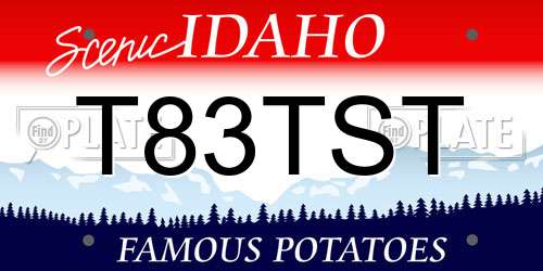 T83TST Idaho License Plate
