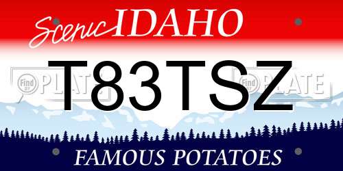 T83TSZ Idaho License Plate
