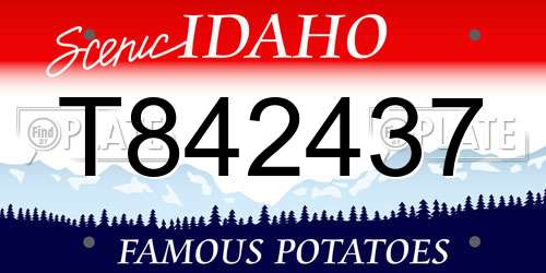 T842437 Idaho License Plate